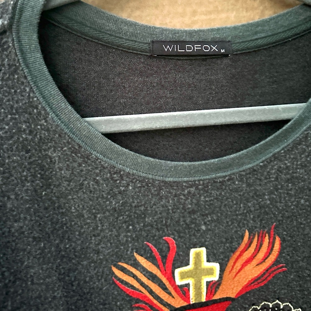Wildfox Folk Heart Vintage Crew Neck Pullover - Picture 4 of 5